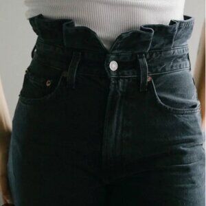 AGOLDE Lettuce Waistband Reworked Jeans | Faded Black | 27